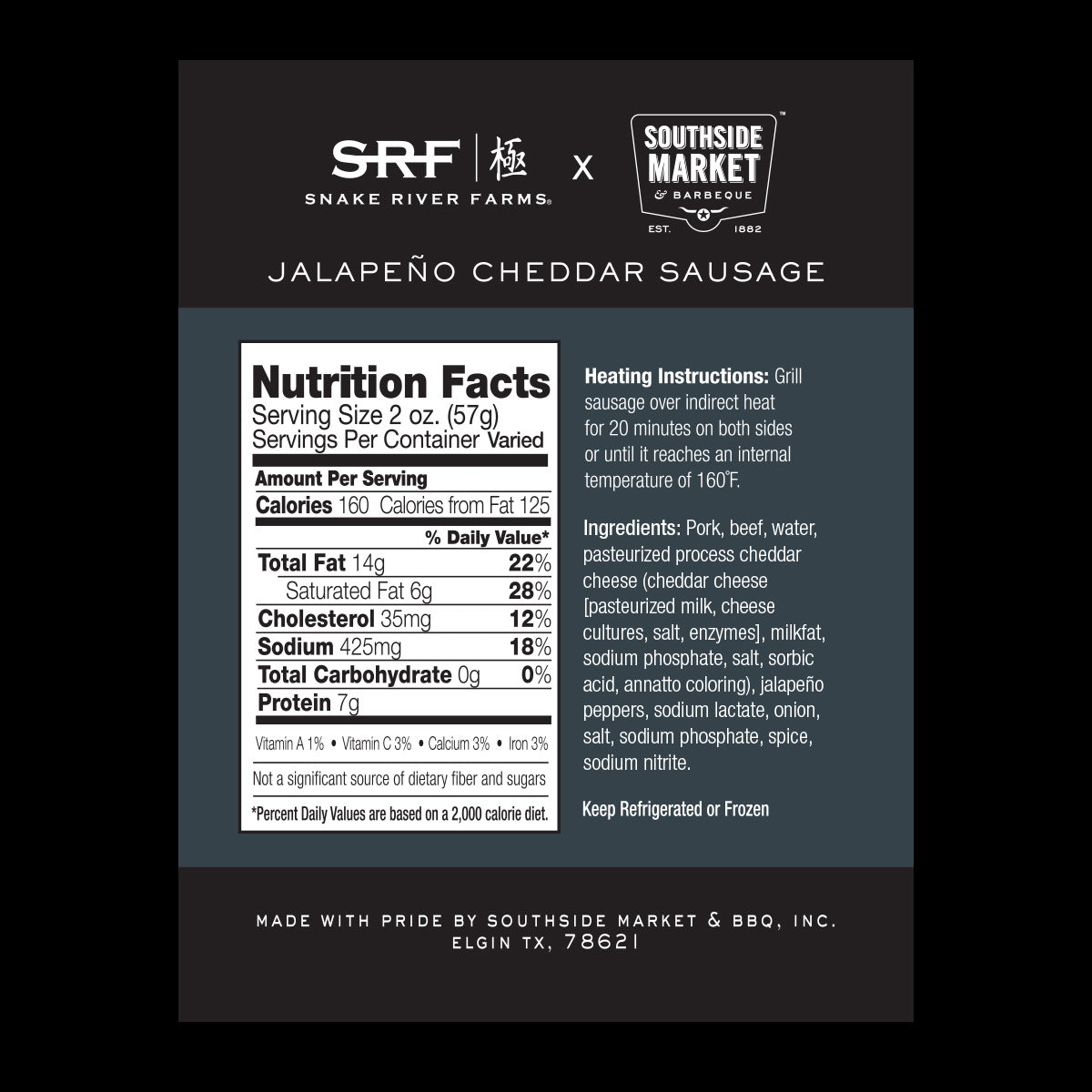 Smoked Jalapeno Cheddar Sausage 12-pack – Bild 5